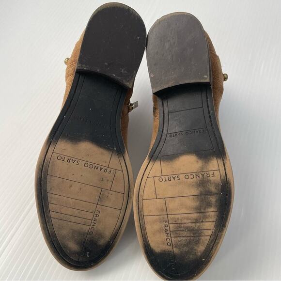 Franco Sarto Kelton brown suede studded booties size 7 size zip - Picture 11 of 13